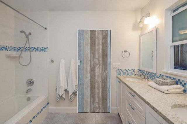 Grosfillex Spacy vouwdeur in naturelblauw cabane - 84x205 cm