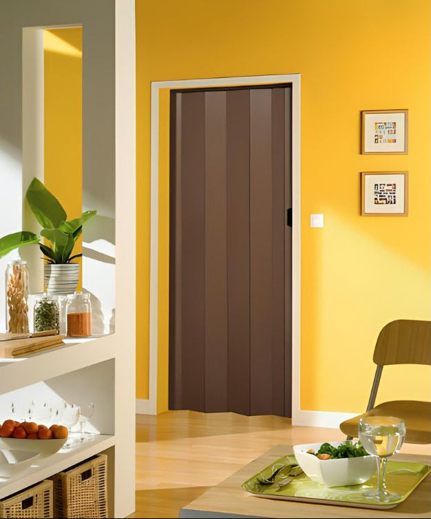 Grosfillex Una vouwdeur in donker bruin - 84x205 cm