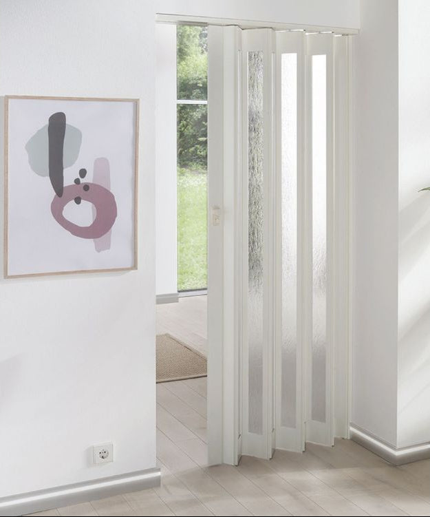 Vouwdeur bestellen |Marley Eurostar vouwdeur glas in wit - 83x205 cm