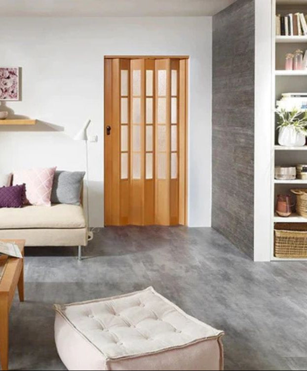 Marley President vouwdeur glas in beuken - 86x205 cm