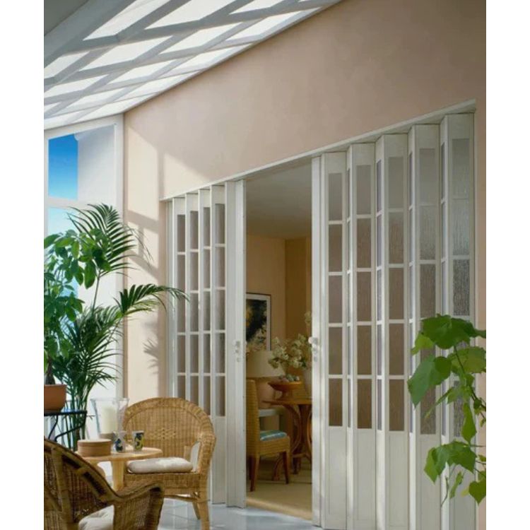 Marley President vouwdeur glas in wit essen - 86x205 cm