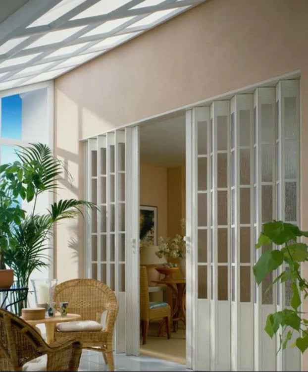 Marley President vouwdeur glas in wit essen - 86x205 cm