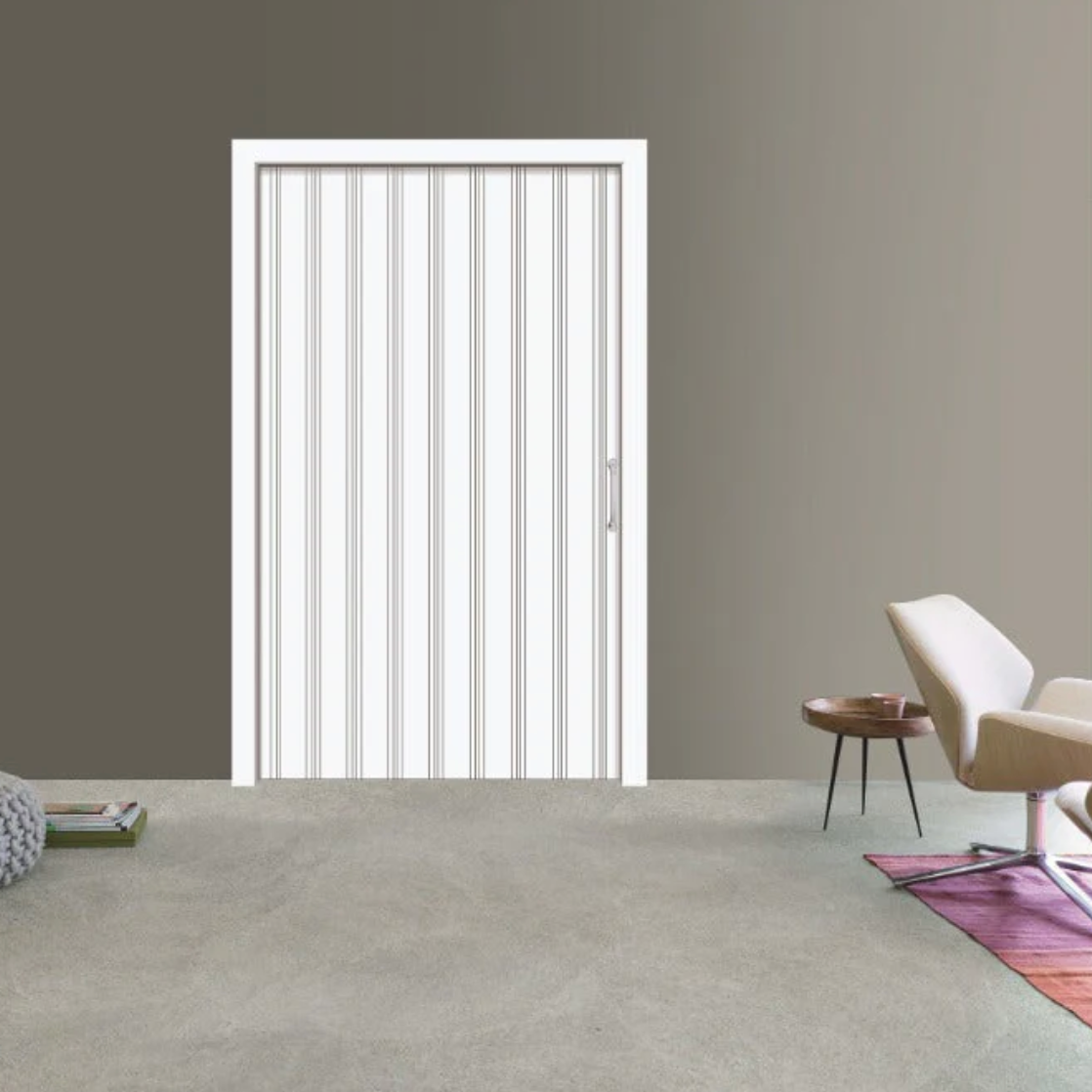 Vouwdeur kopen | Balci Sarah aluminium vouwdeur zonder glas in de kleur wit, afmetingen: breedte 85 cm, hoogte 230 cm.