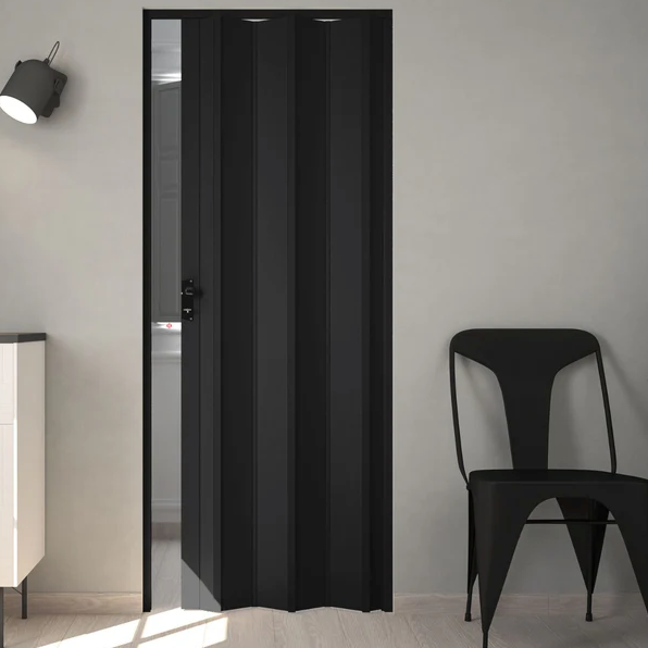 Vouwdeur kopen | Balci nora vouwdeur zwart zonder glas, 87x214 cm