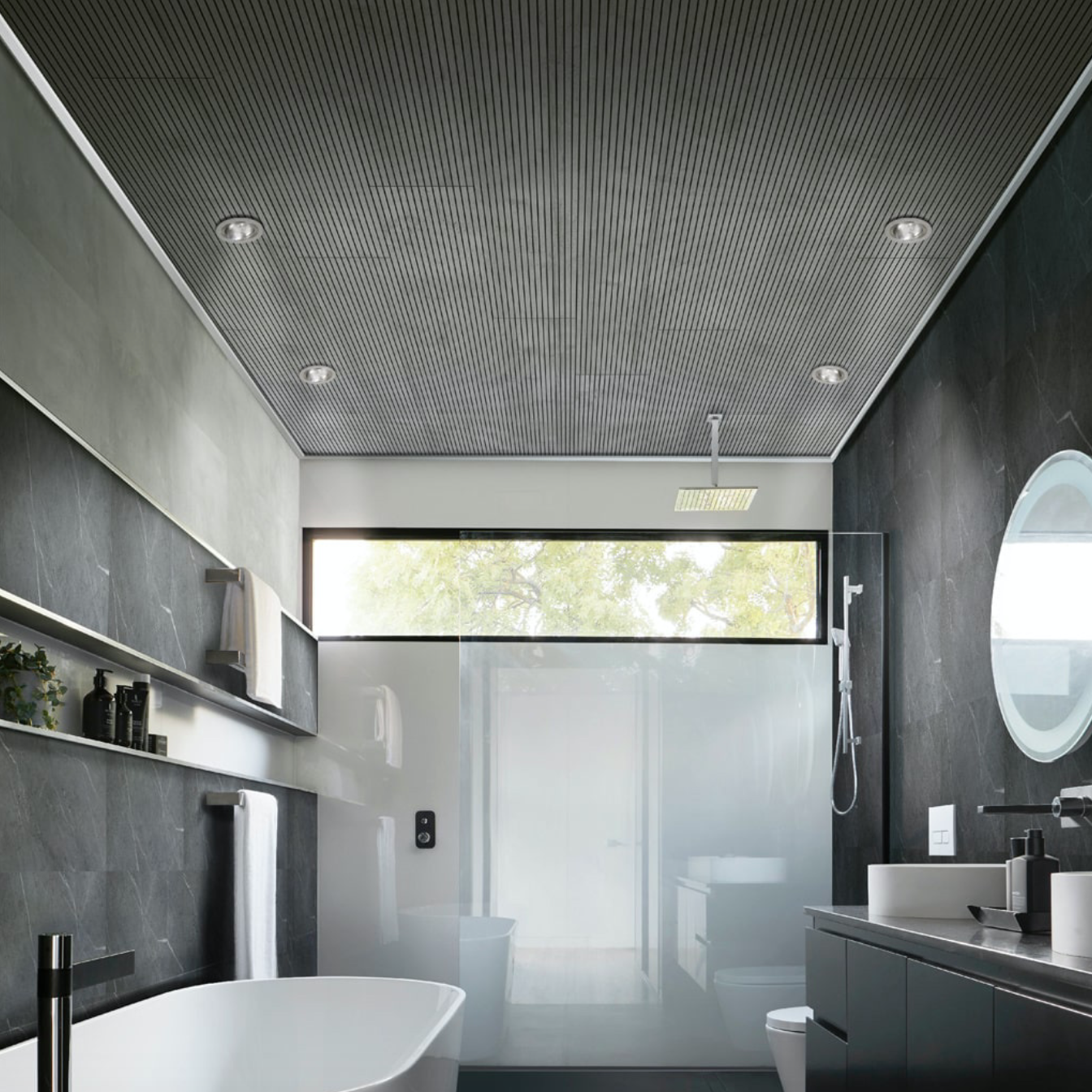 HDM Akoestische panelen | Voor wand en plafond GREY CONCRETE - (1388X201X10) 2,23 M²