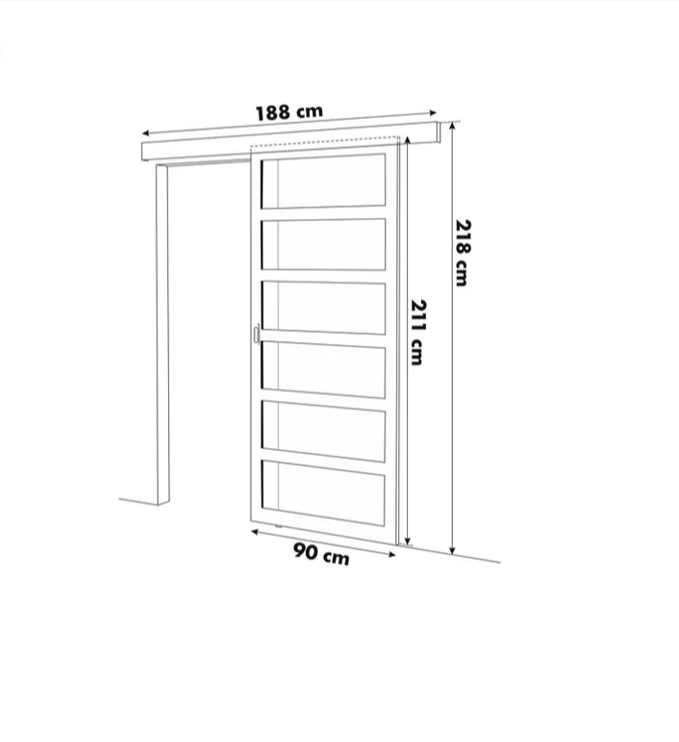 Marley Sunshine schuifdeur in grijs - 90x211 cm